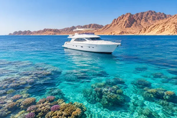 Ras Mohammed boat trip combined with a couples massage